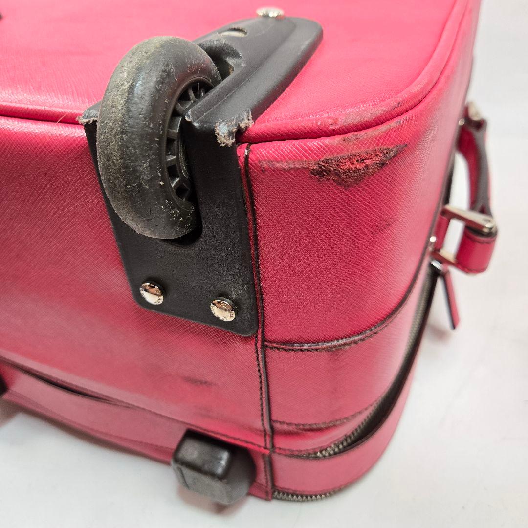 美品 PRADA キャリーケース オールサフィアーノレザー ポケット多