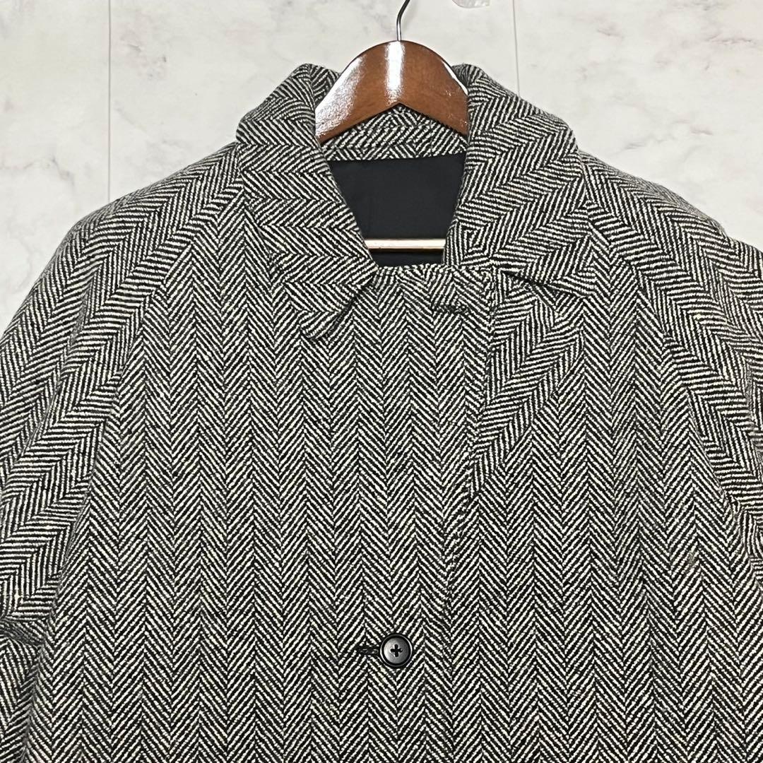 MARGARET HOWELL ヘリンボーン チェスターコート グレーサイズL