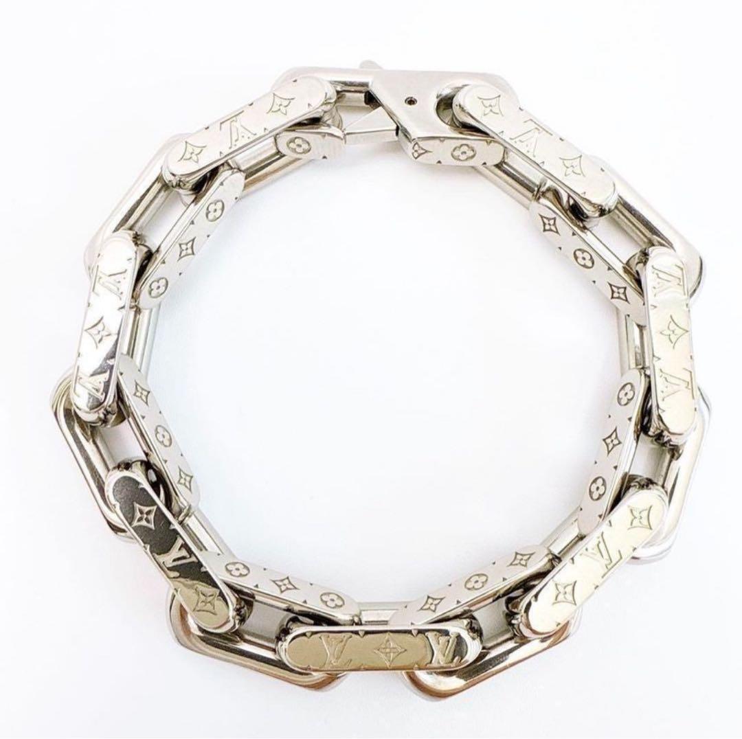 a*可様 ルイ・ヴィトン チェーンリンクスブレスレット シルバー