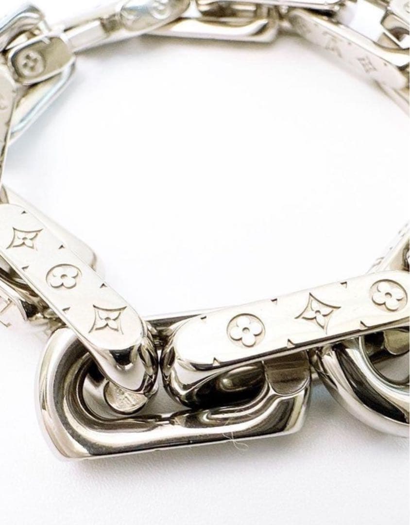 a*可様 ルイ・ヴィトン チェーンリンクスブレスレット シルバー