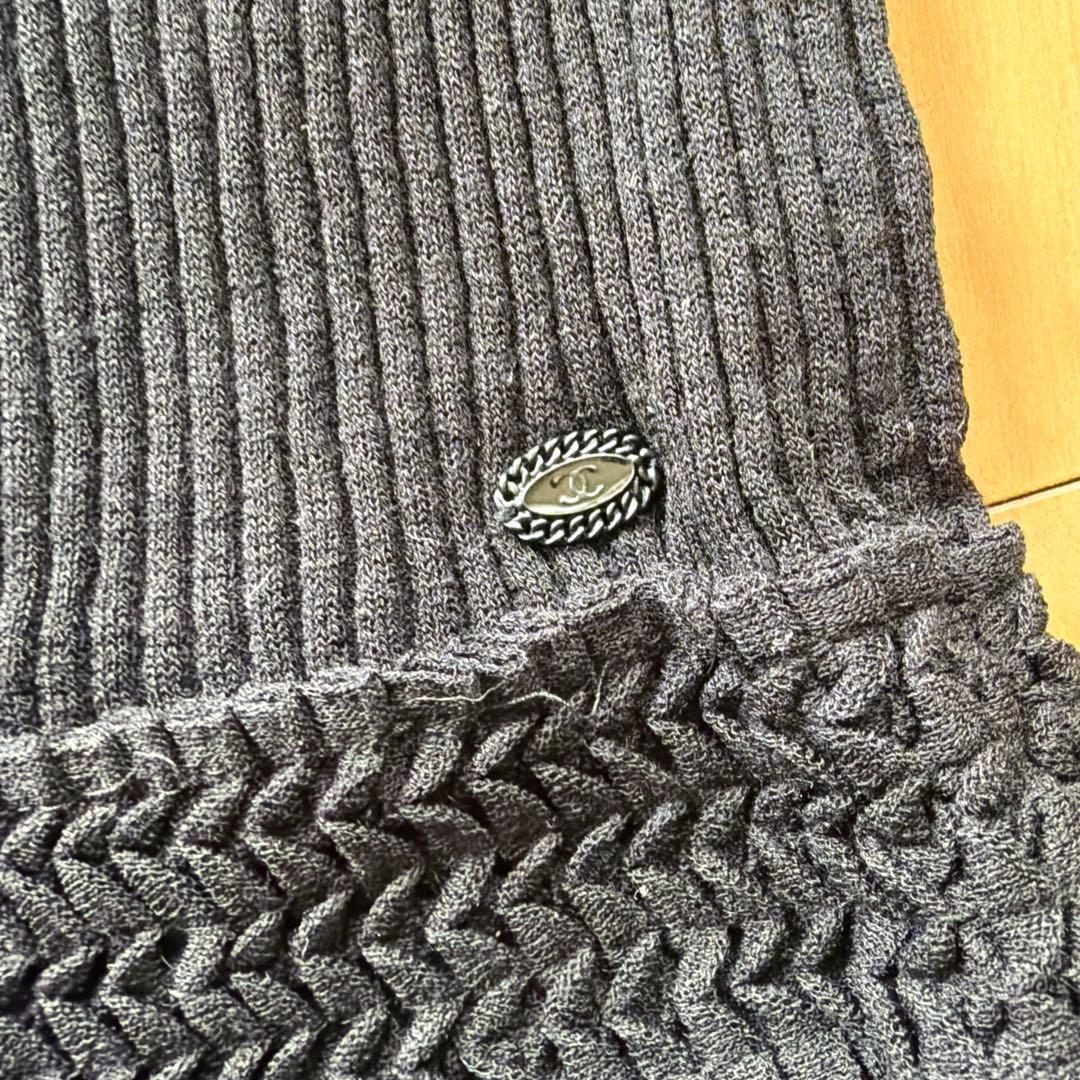 CHANEL ブラック ニットワンピース 36 【定価598000円】ココマーク