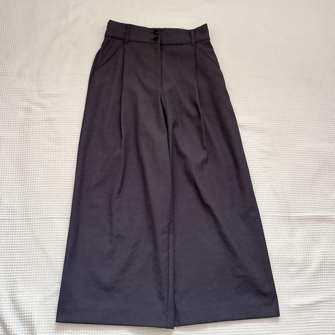 プラステ ノーカラージャケット ワイドパンツ セットアップ リネン