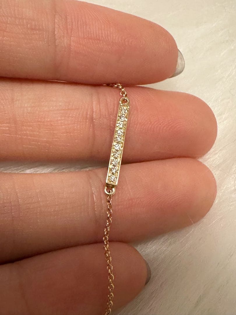 新年限定値下げ K14 ダイヤモンド ホワイト+ブラック ブレスレット 1.6g