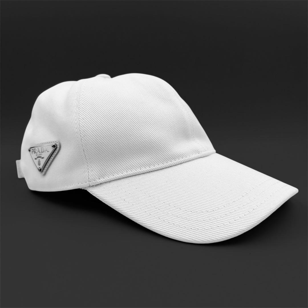 極美品✨PRADA プラダ キャップ 三角ロゴ 白 中古・古着通販】PRADA (プラダ) ドリルベースボールキャップ ホワイト