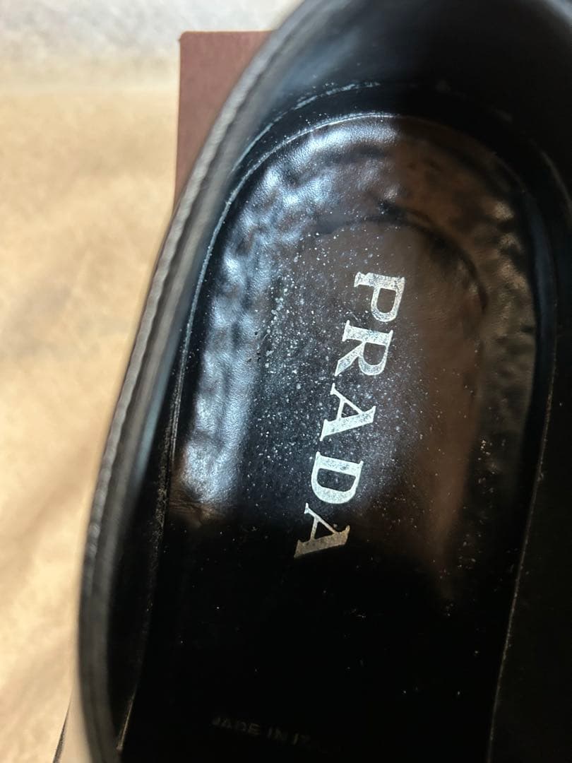 PRADA プラダ　レザー　シューズ　ブラック　27.0cm