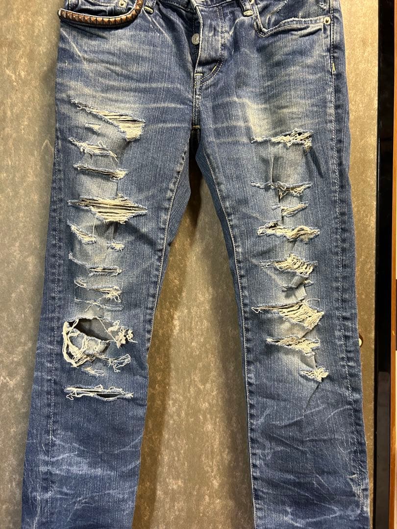 ヒステリックグラマー ダメージデニムパンツ Mの通販はau PAY