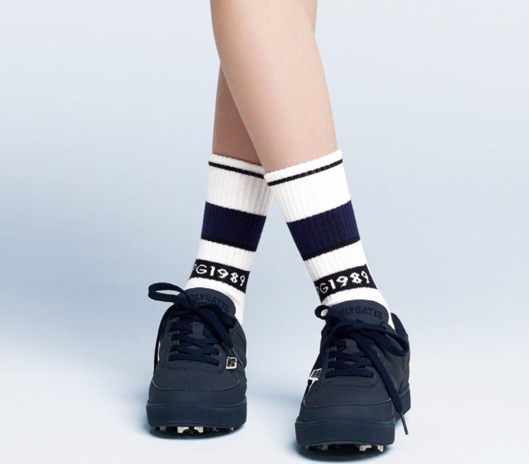 新品正規品 パーリーゲイツ 定価28600円 ゴルフシューズ 紺 24.0cm