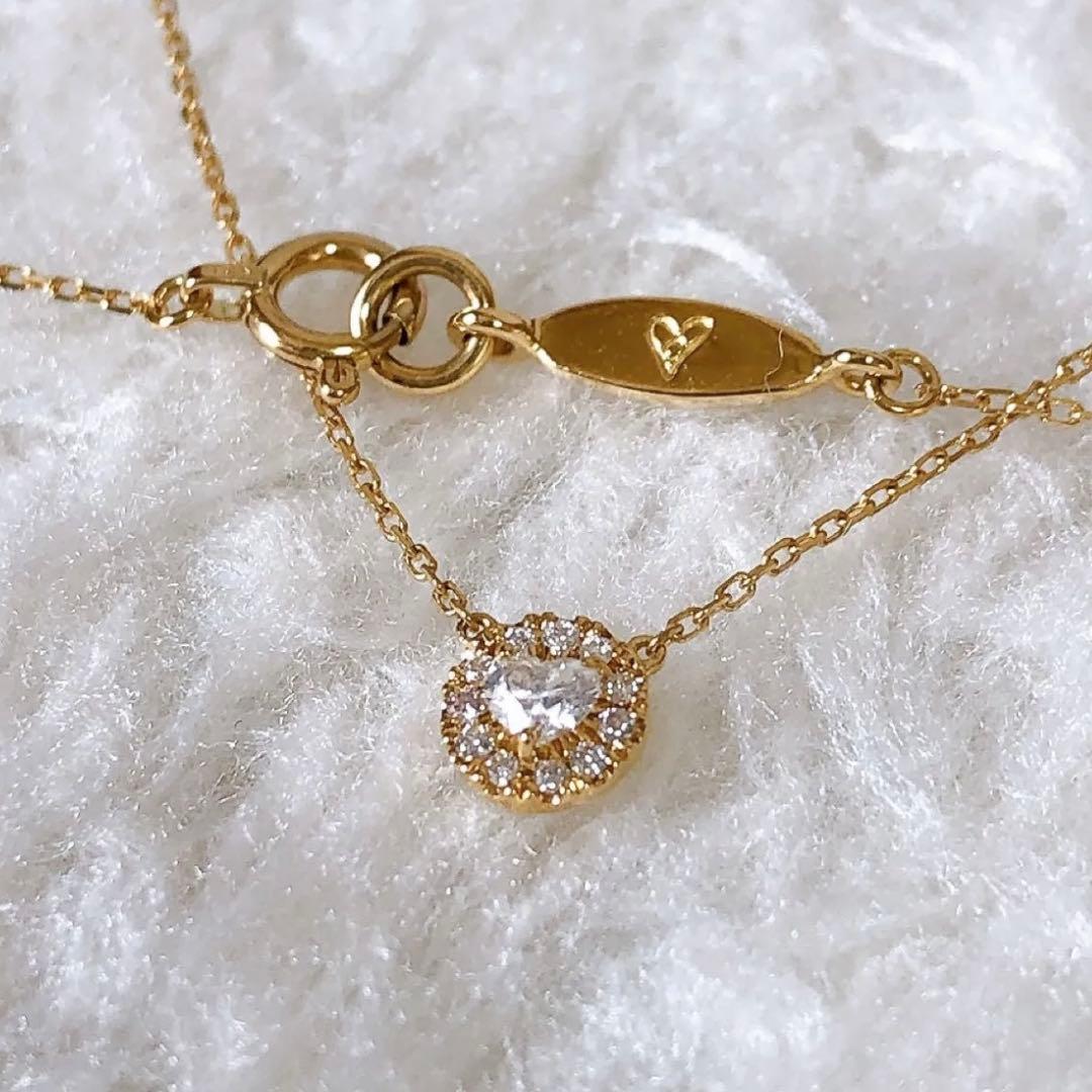 AHKAH ♡ハートシェイプ♡k18ダイヤモンドネックレス アーカー - メルカリ