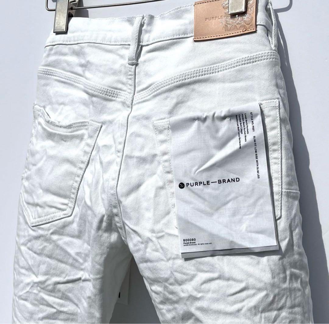 新品 PURPLE BRAND ホワイトスキニーデニム 29 パープルブランド