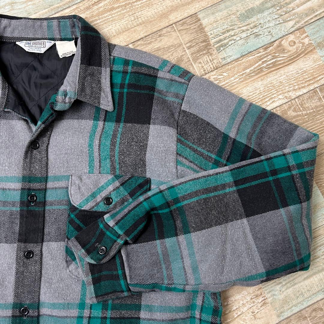 80s USA製 FIVEBROTHER キルティング ネルシャツ レアカラー - メルカリ