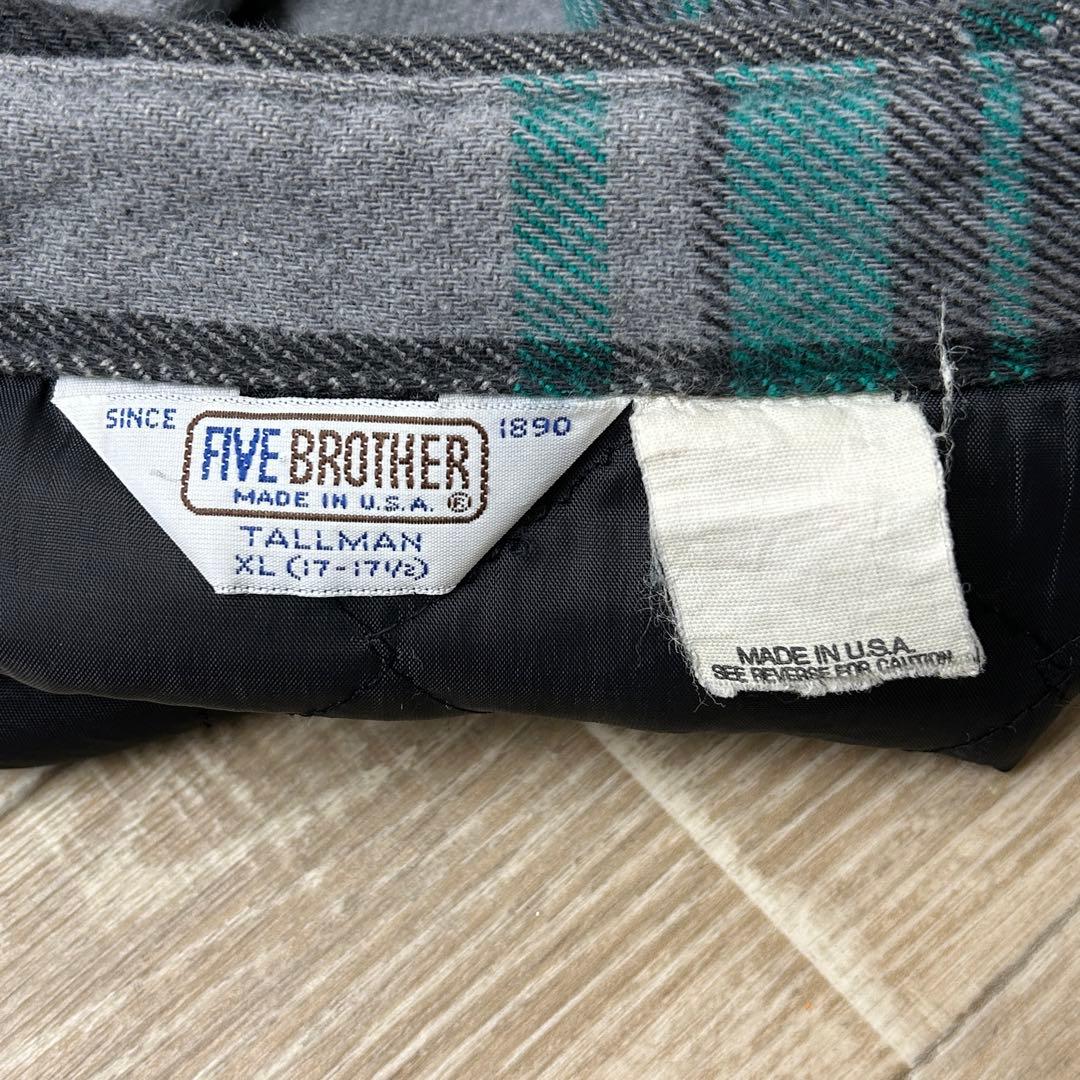 80s USA製 FIVEBROTHER キルティング ネルシャツ レアカラー - メルカリ