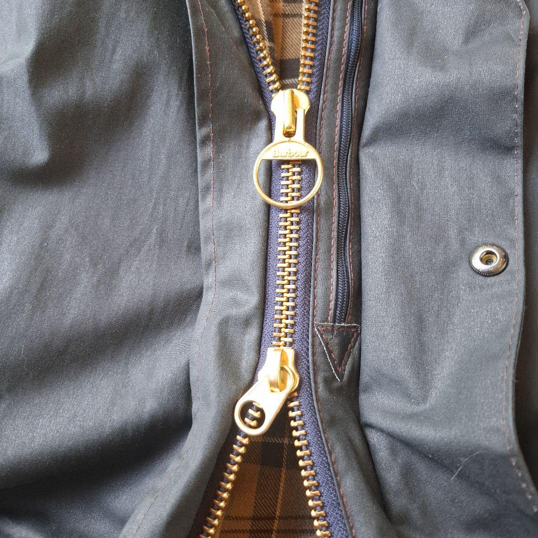 バブアーボーダーネイビーブラウンステッチ稀少!ほぼ新品 00,s 36