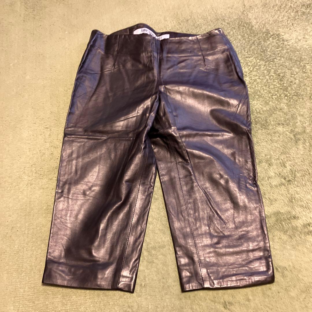 ダークビッケンバーグ　ハーフレザーパンツ　美品 中古・古着通販】DIRK BIKKEMBERGS (ダークビッケンバーグ) ステッチ