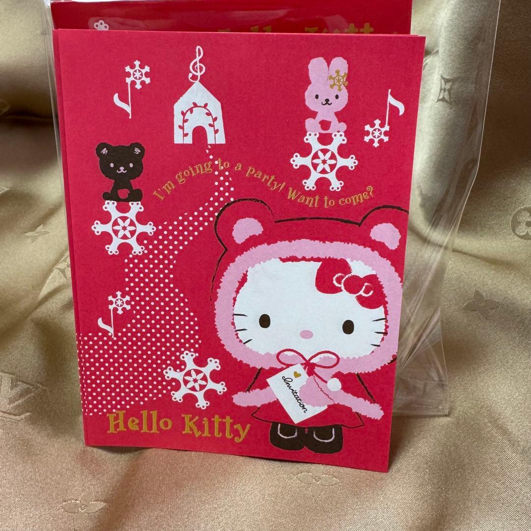 キティ 平成レトロ♡くま頭巾♡ダイカットメモ♡いちご抱っこ♡少し