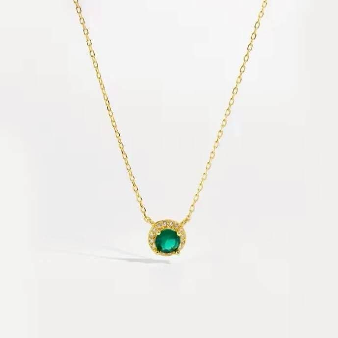X822 ネックレス レディース ゴールド k18 S925 エメラルド - メルカリ