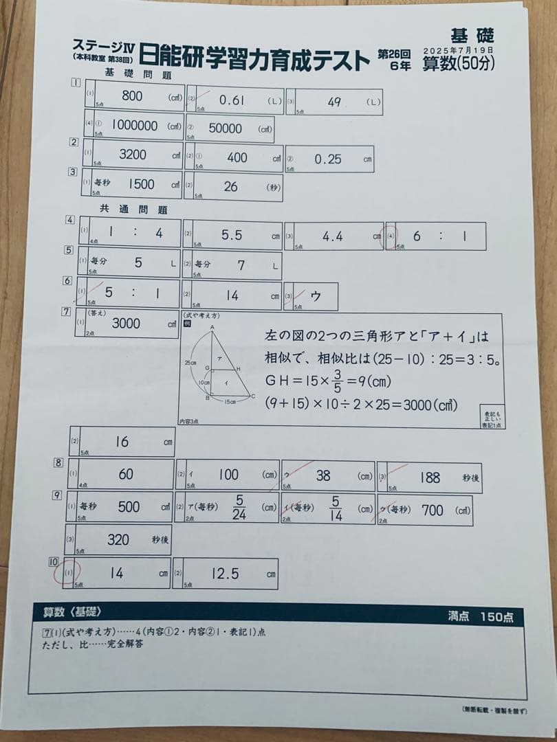 2025年 日能研学習力育成テスト6年前期 全16回 春期講習テスト