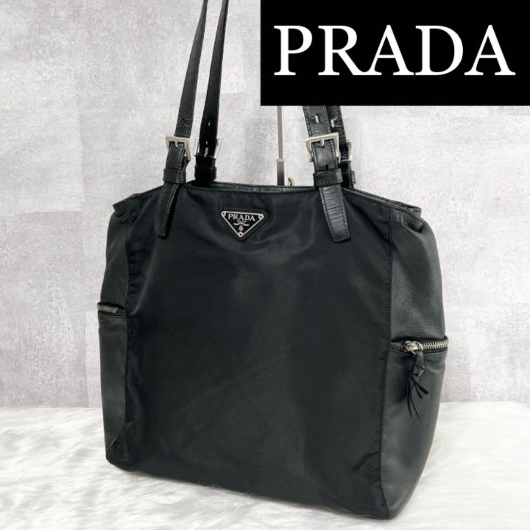 希少プラダナイロン三角ロゴトートバッグブラック4067