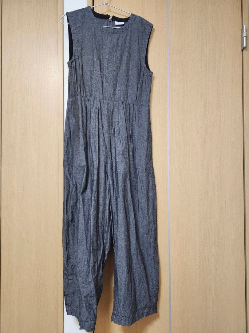 solamonat poche｜ライトオンスシャンブレー ノースリオールインワン