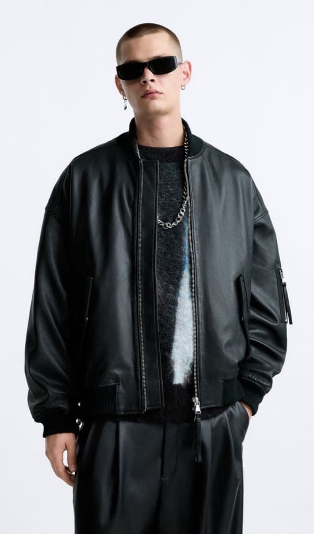 ZARAレザー ボンバージャケット X MAISON SPECIAL Mサイズ|mercari