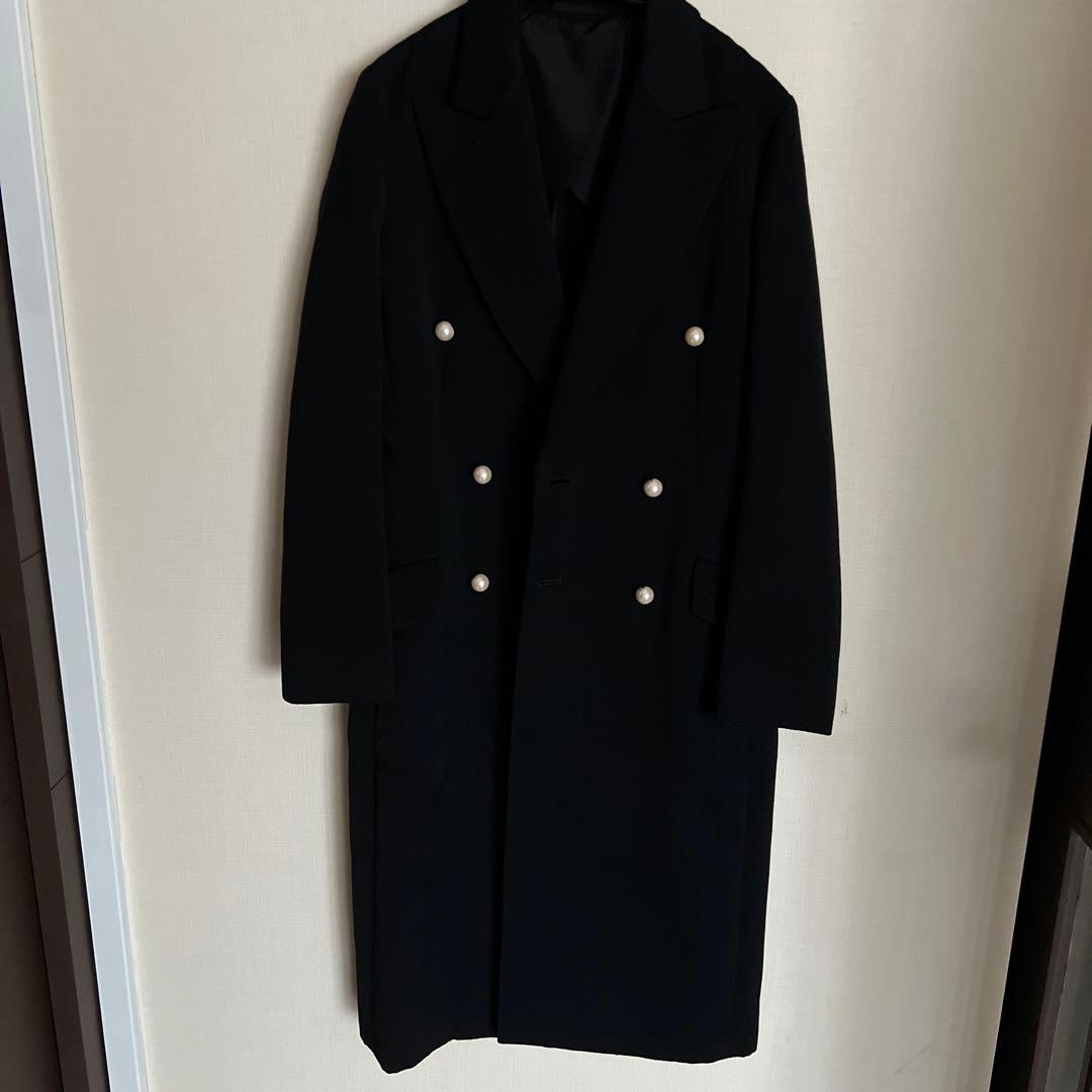 sopooさま専用マディソンブルーブラック パールロングコート MADISONBLUE(マディソンブルー)のパールチェスターコート通販