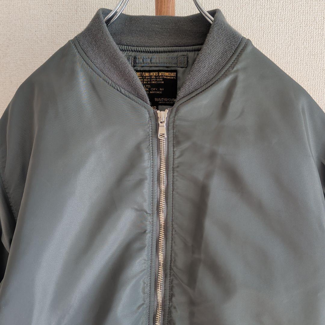 BEAUTY&YOUTH別注 AVIREX 66ナイロン MA-1 フライト L - メルカリ