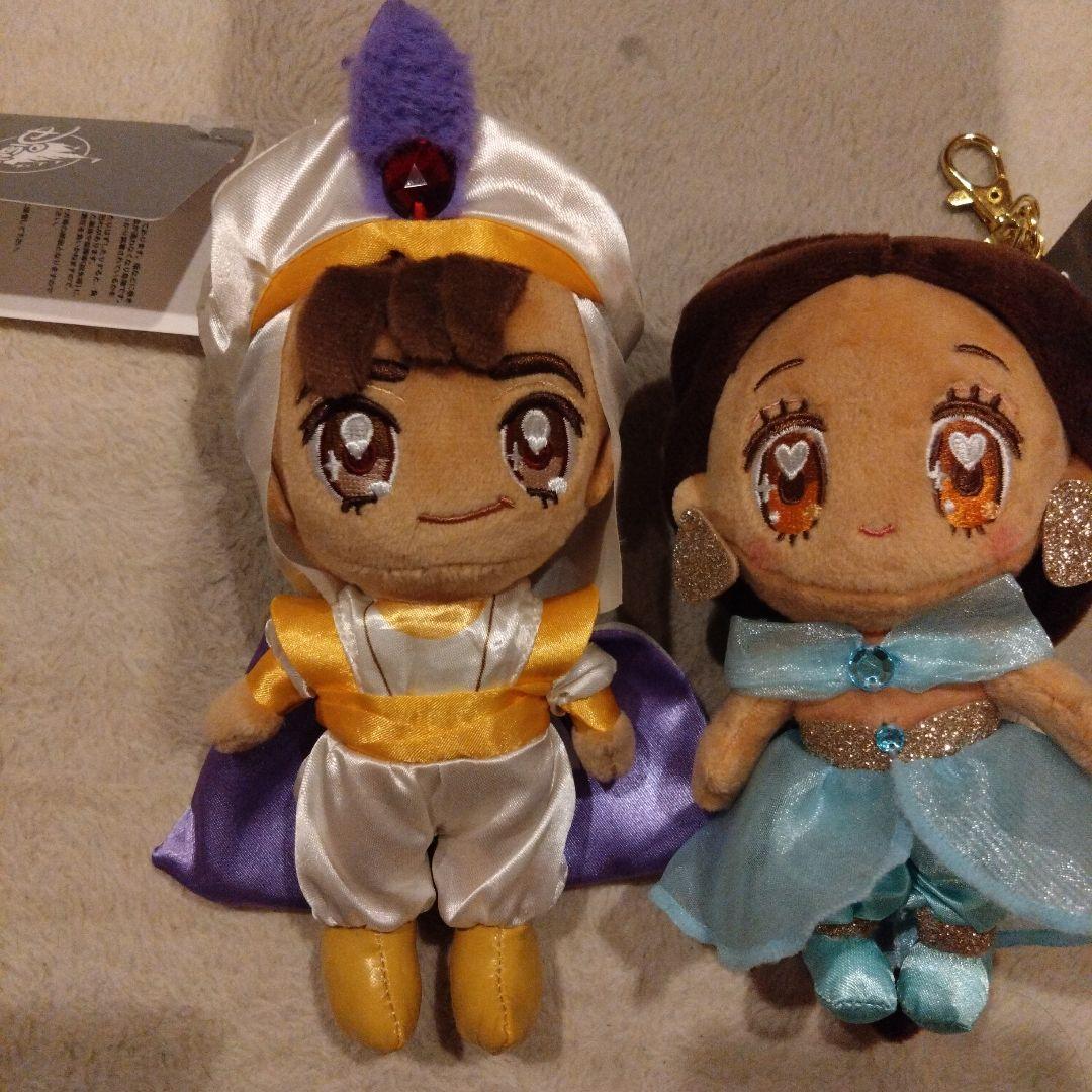 ディズニーストア アラジン&ジャスミンtiny ぬいぐるみキーチェーン