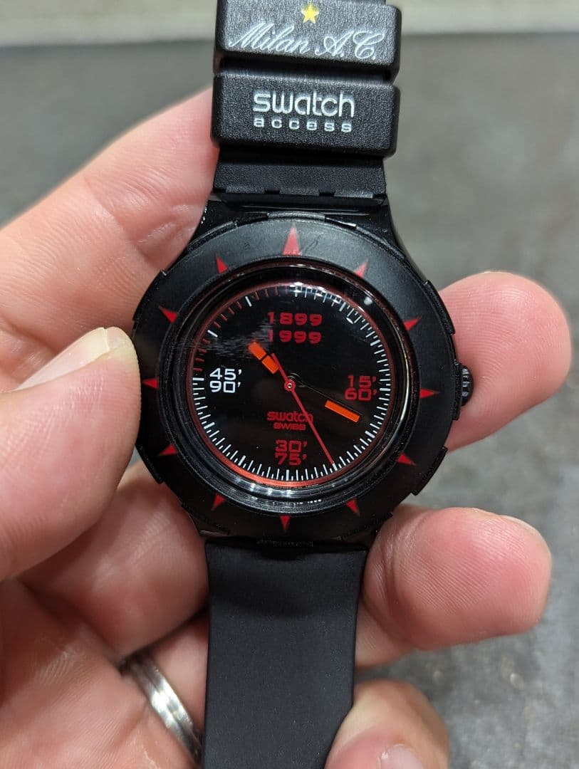 電池交換済み swatch スウォッチ 腕時計 ACミラン 100周年記念 - メルカリ
