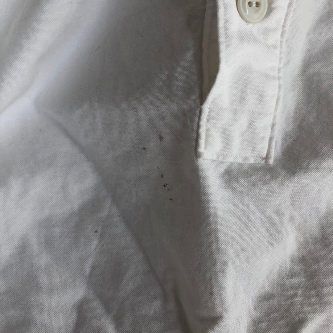 DANTONダントンプルオーバーシャツ丸襟ショールカラーコットンホワイト白44