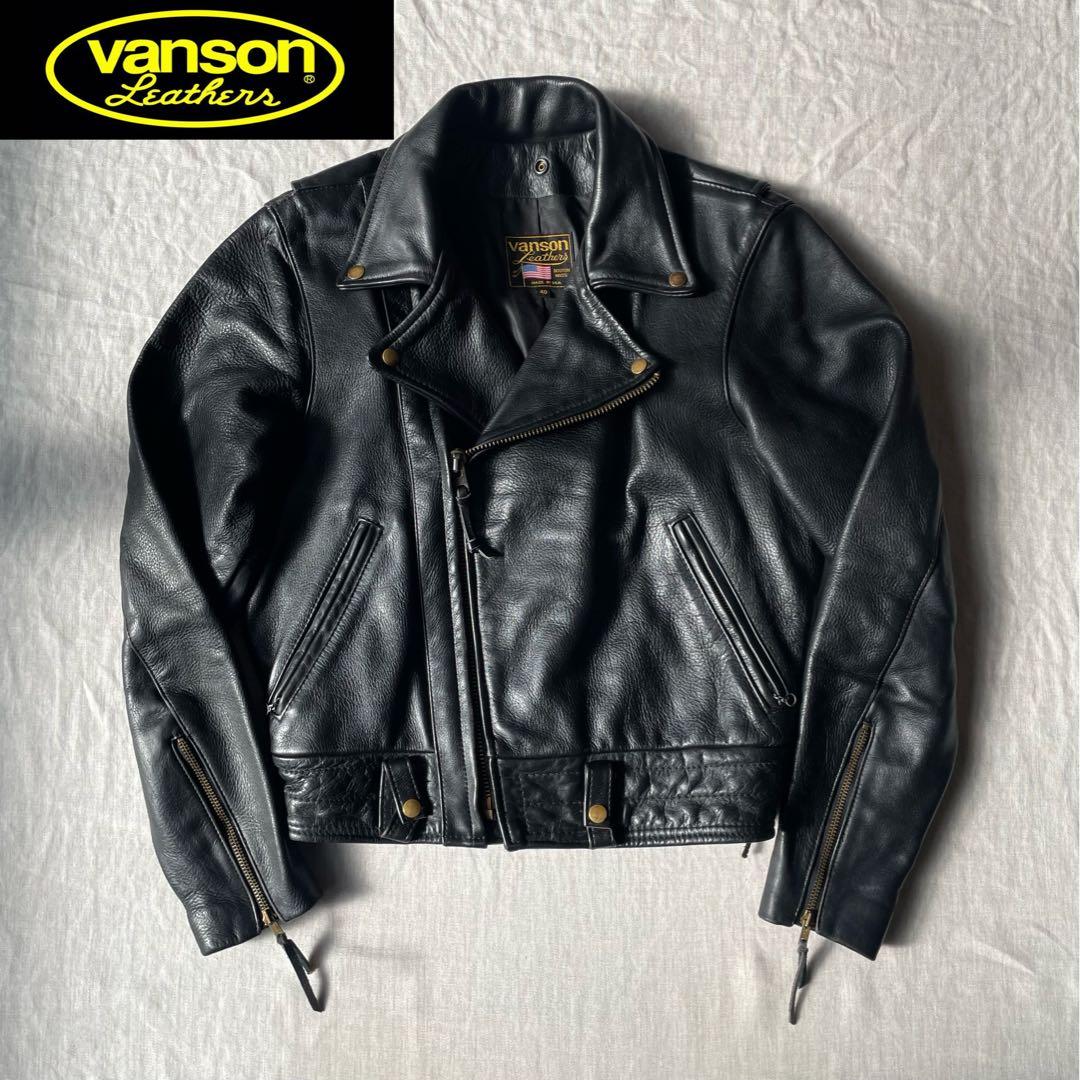 vanson バンソン レザージャケット TALON ZIP ダブルライダース - メルカリ