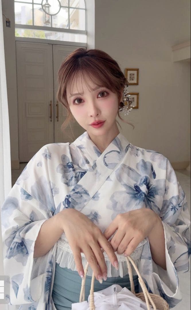 GRL 3点セット2Way水彩花柄浴衣セット - メルカリ