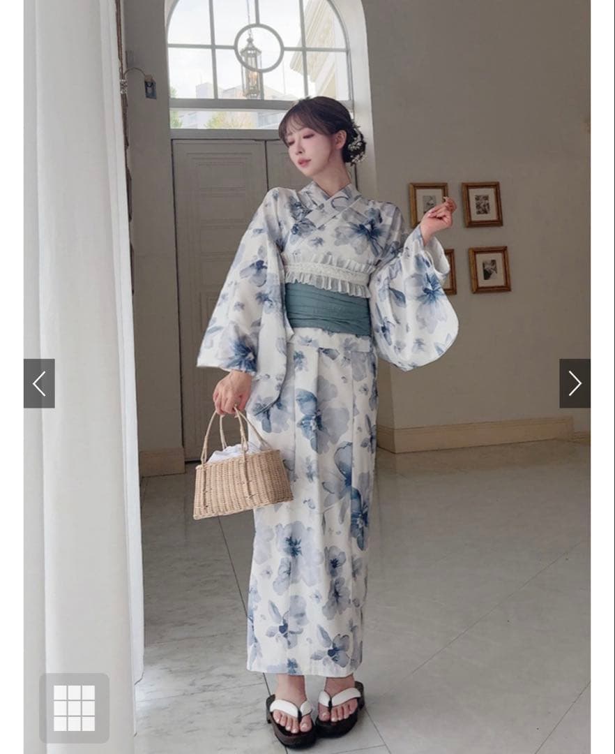 GRL 3点セット2Way水彩花柄浴衣セット - メルカリ