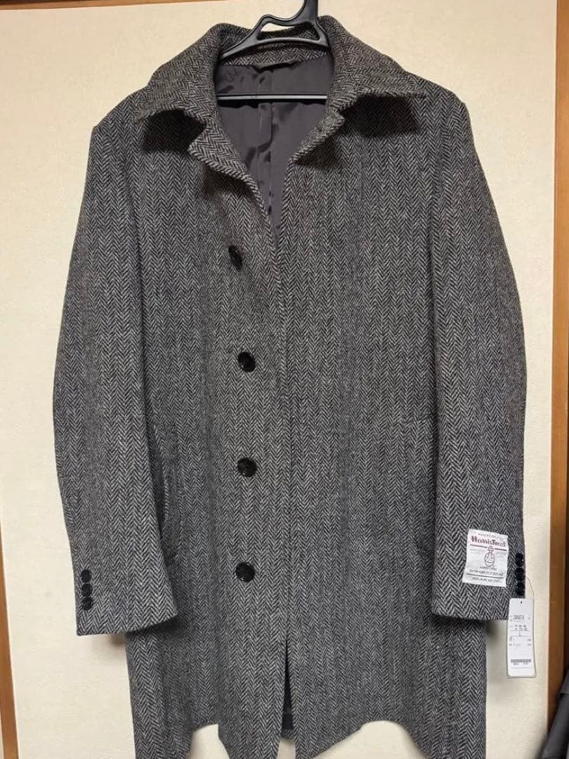 未使用　ハリスツイード コート harris tweed HARRIS TWEED（ハリスツイード） SALE コート 新品 秋冬 英国 ネイビー