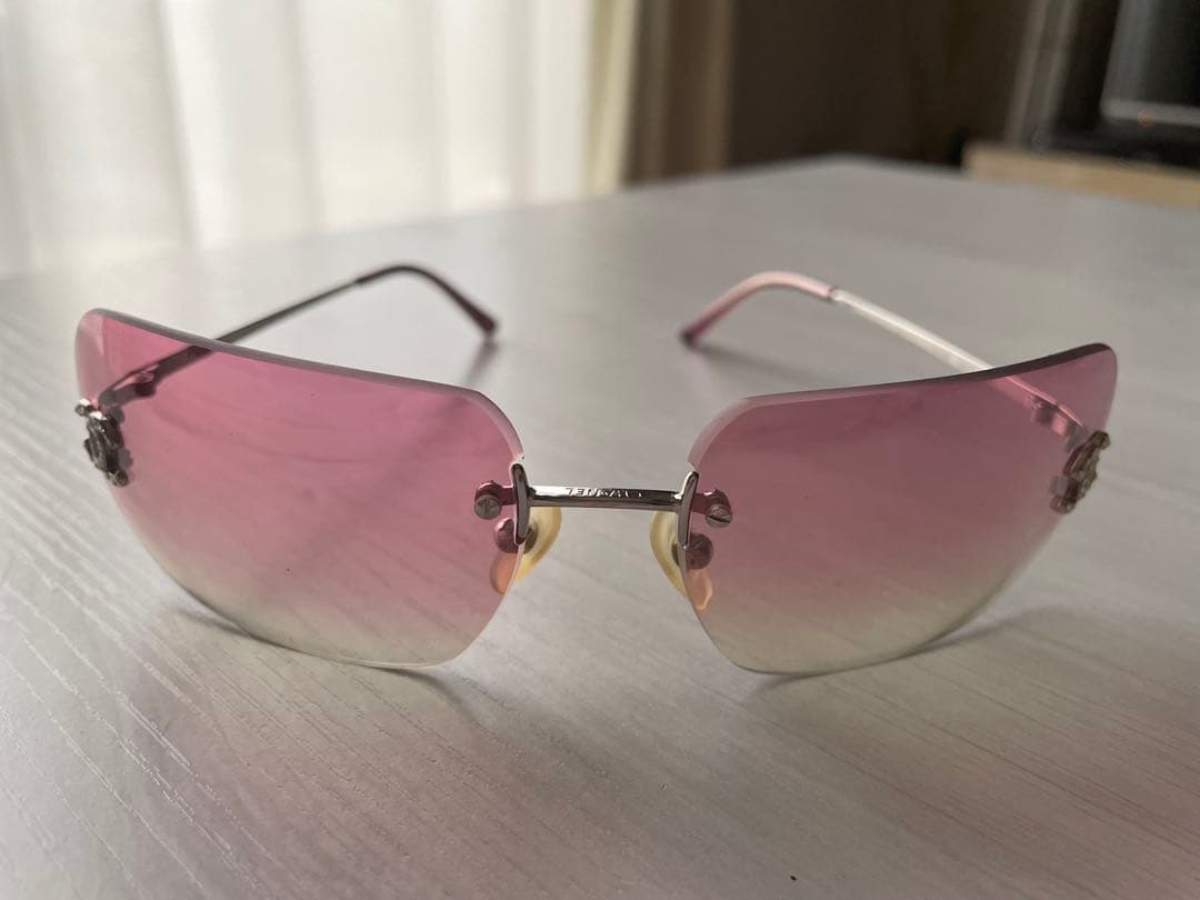 CHANEL シャネル サングラス 62□17 120 4017-D ピンク - メルカリ