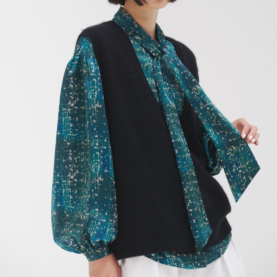 極美品/25AW/HERALBONY/こもれびサテンボウタイシャツ/日本製 - メルカリ