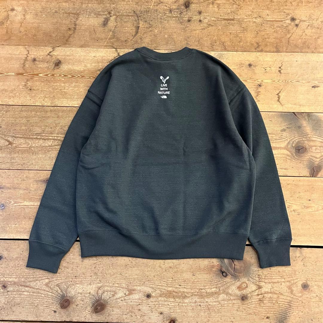 ☆新品未使用 ノースフェイス スウェットLサイズ チャコール フクロウ