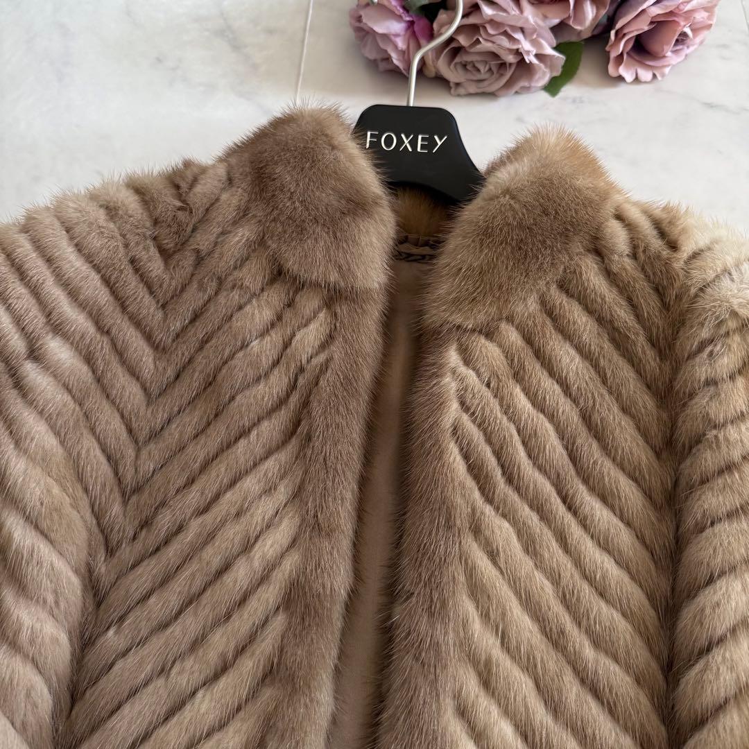 パステルミンク MINK ファーコート クロップド リアルファー 毛皮 模様