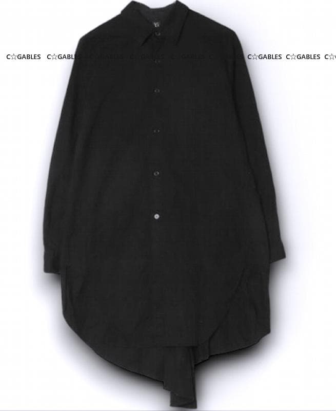 Y's ワイズ アシンメトリー バックドレープシャツ ヨウジヤマモト