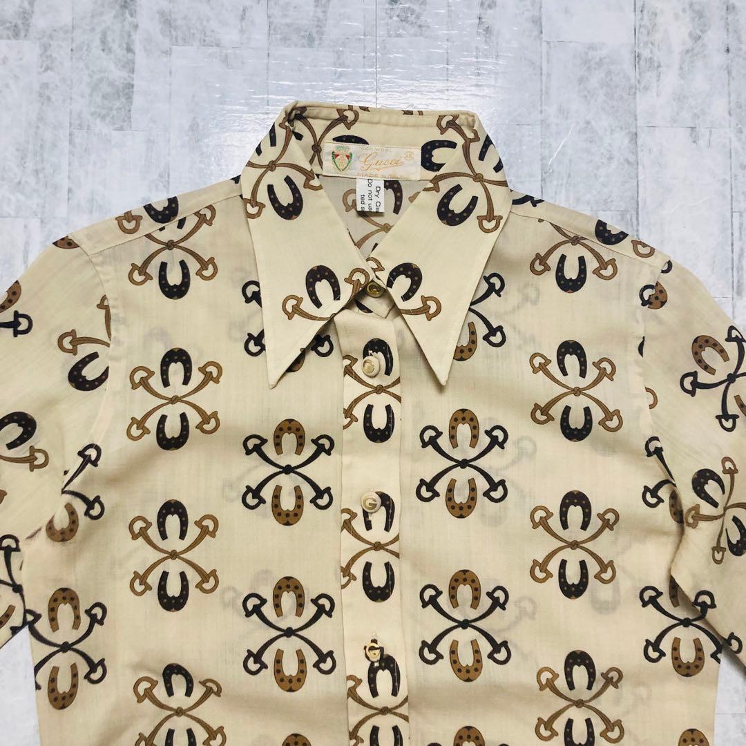 希少デザイン】GUCCI グッチ GG柄 長袖シャツ 総柄 - メルカリ
