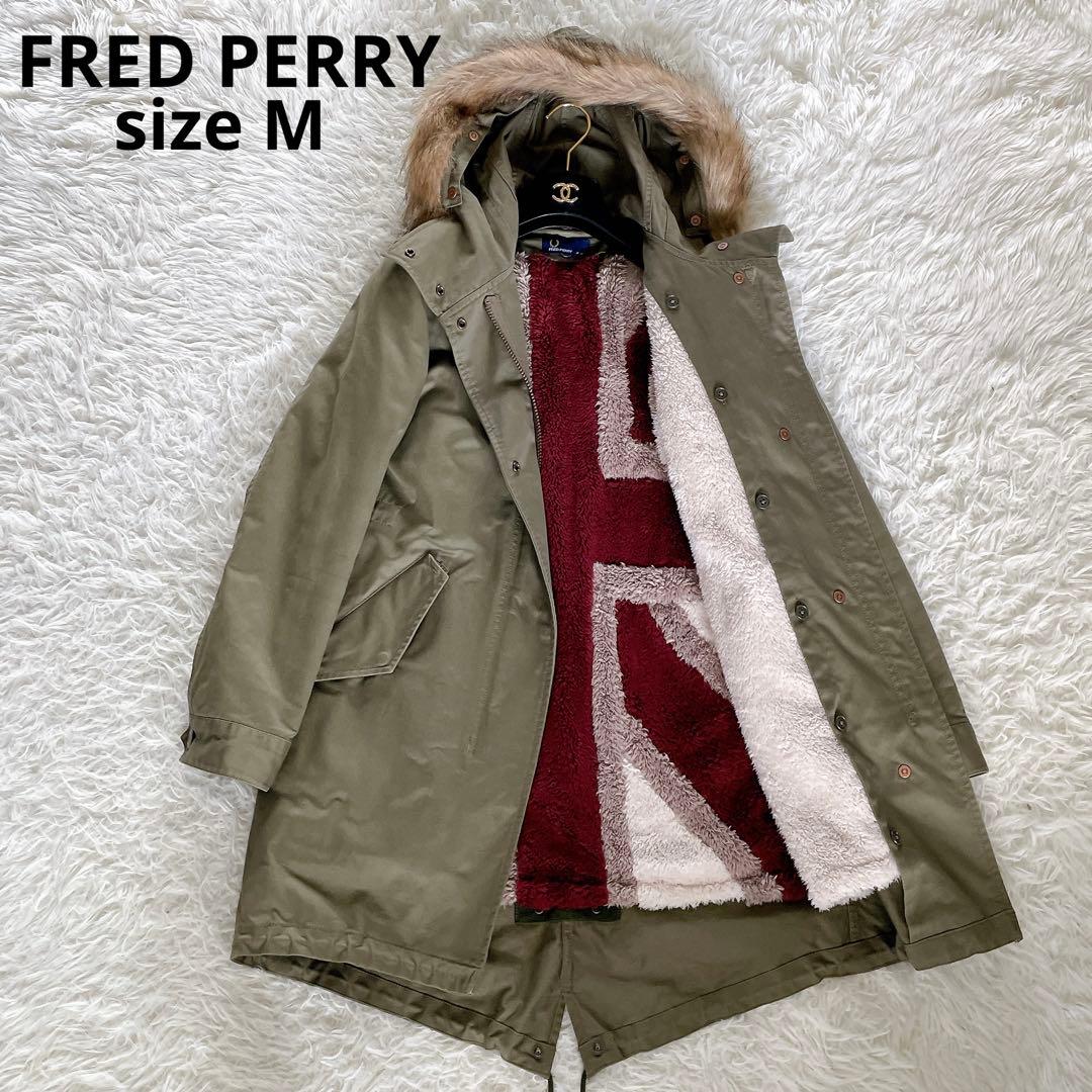 フレッドペリー】英国柄 モッズコート ボアライナー ユニオンジャック
