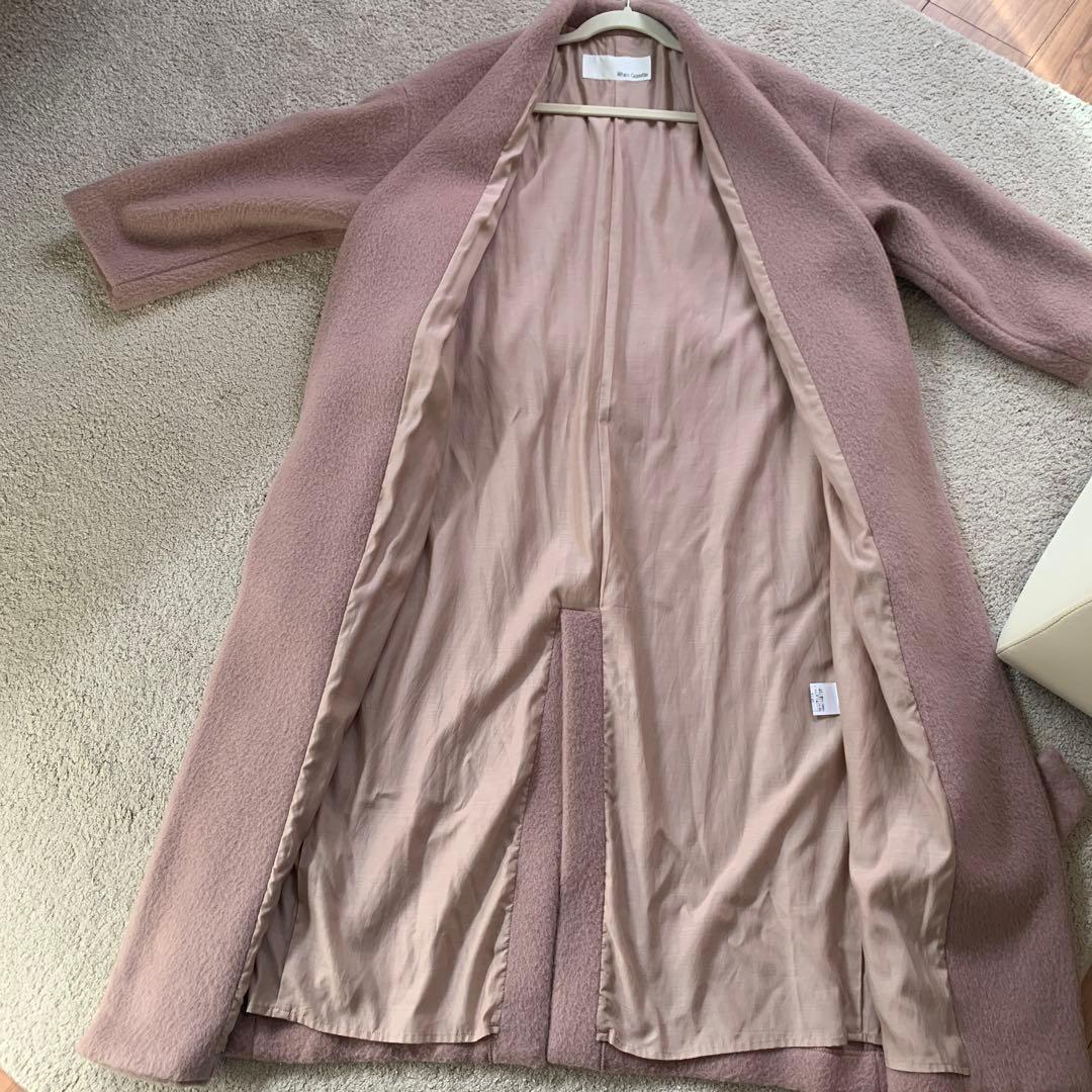 美品☆ウィムガゼット モヘアシャギー ロングガウンコート 大草直子