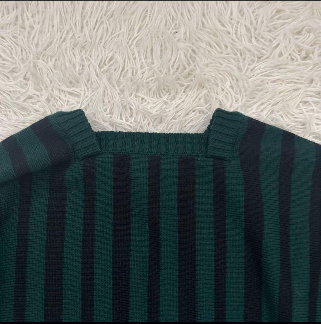 S*Q様 MARNI ダークグリーン ブラック ストライプ ニットM - メルカリ