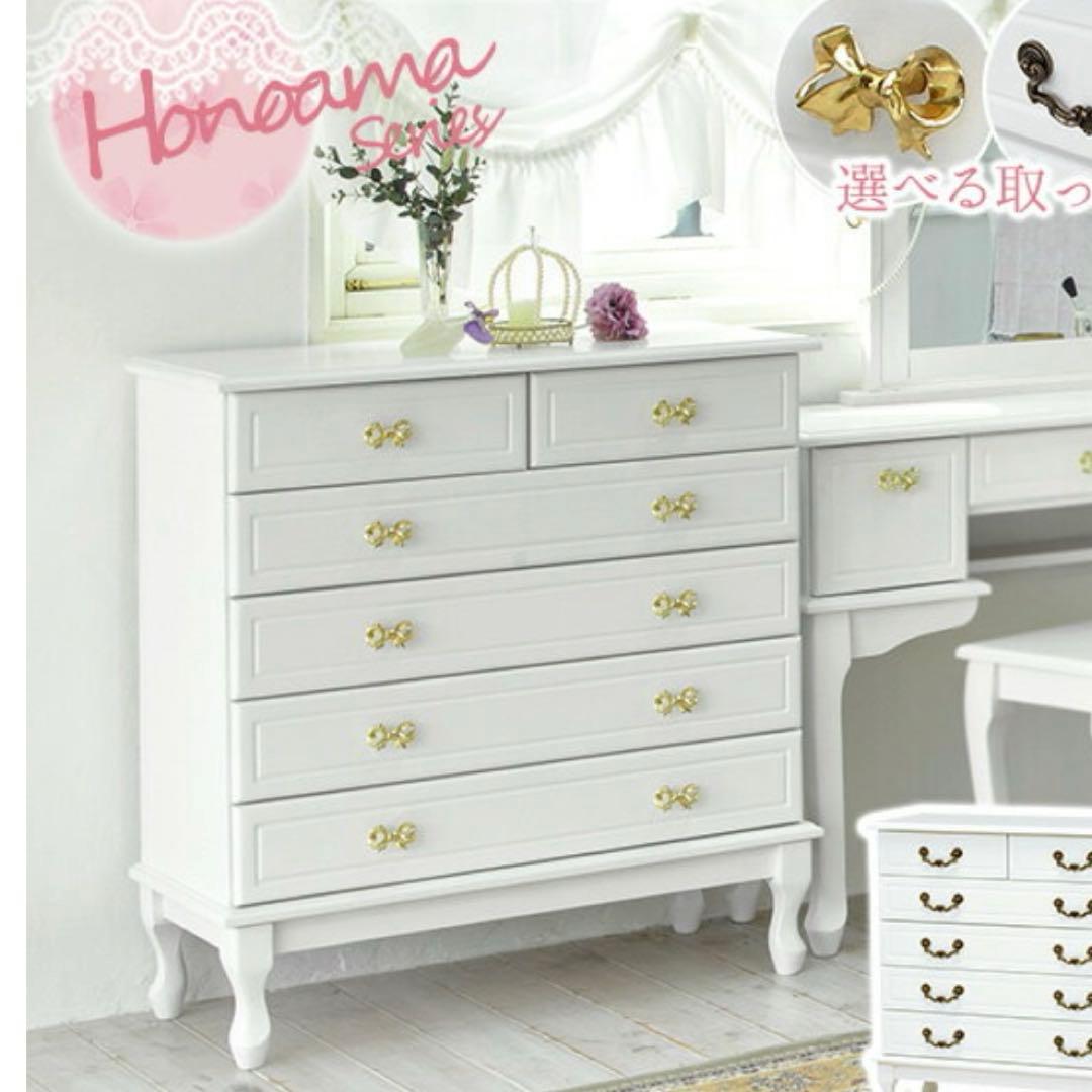 まこちゃん専用】ワイドチェスト 猫脚チェスト姫系家具ロマプリ ＋ONE