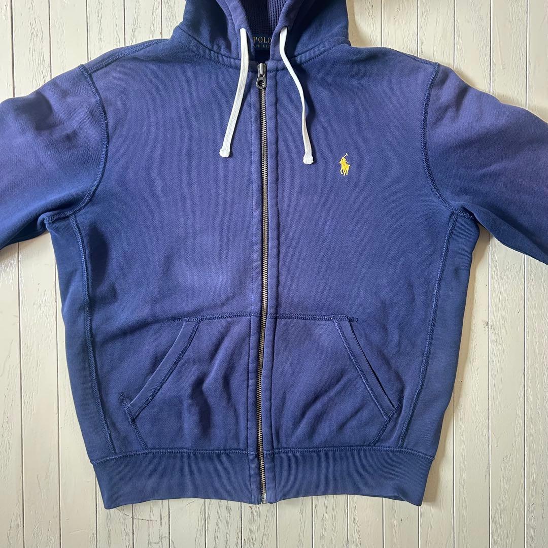 90s00s Ralph Lauren ジップパーカー ネイビーフェード L相当 - メルカリ