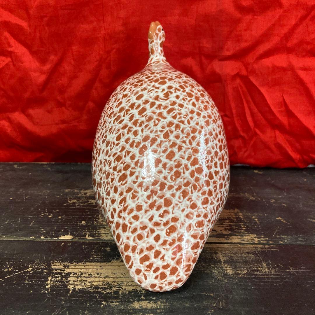 ホロホロ鳥 陶器オブジェ 置物 二体 ハイジ・カイヤール インテリア雑貨