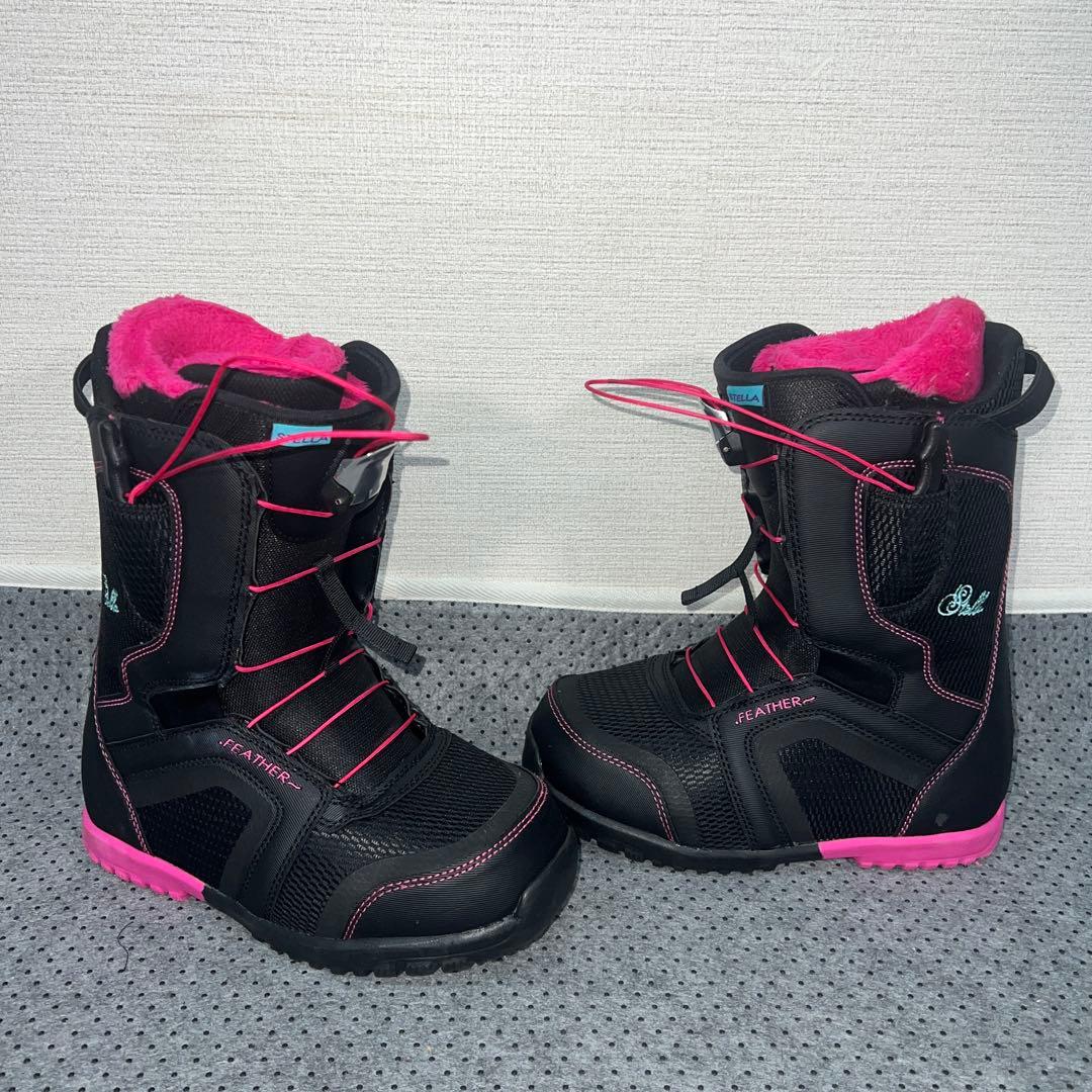 数回使用 レディース 24cm STELLA FEATHER スノーボードブーツ - メルカリ