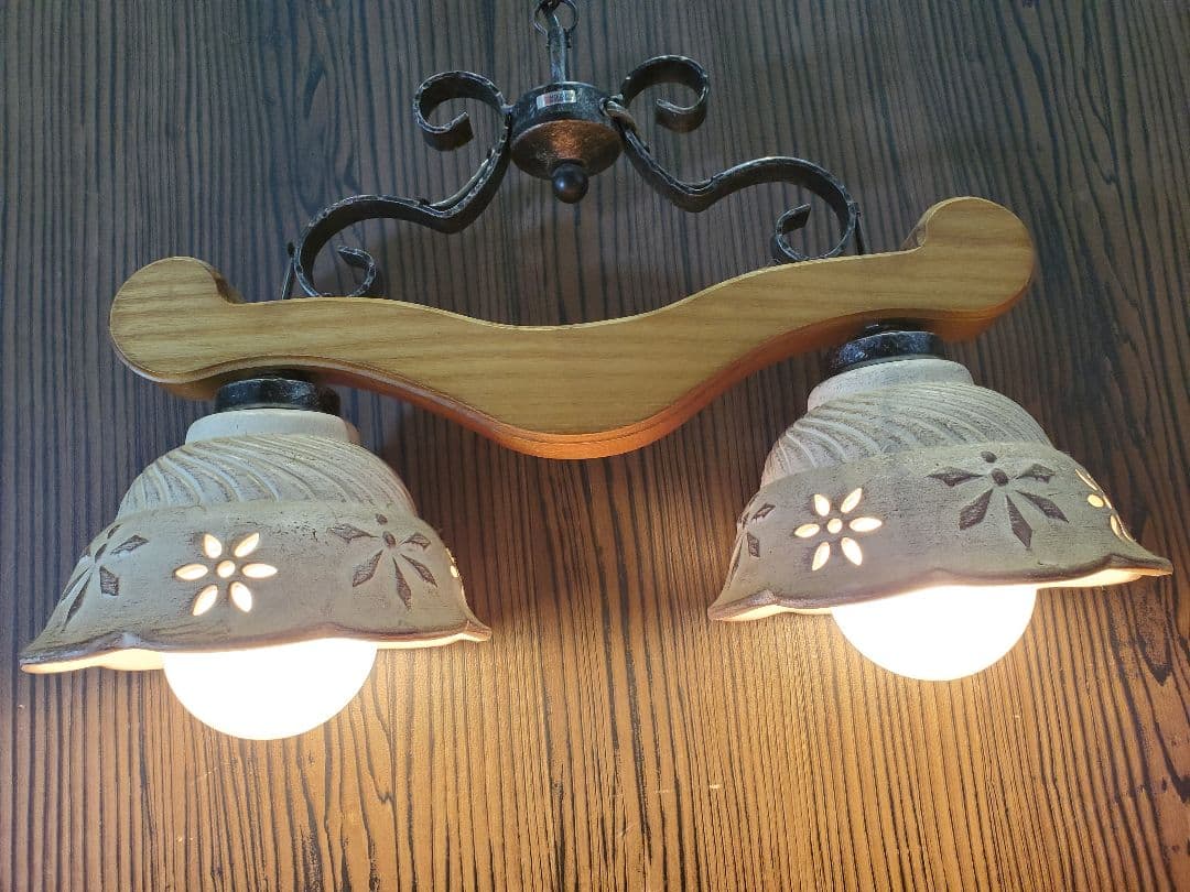 ま*♪様 コイズミ　アンティーク 陶器　シャンデリア　カントリー 陶器 シャンデリア・カントリー調｜照明のライティングファクトリー