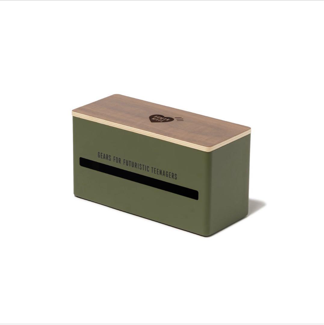 【セイジャス】HUMAN MADE ティッシュボックス カーキ セイジャス】HUMAN MADE ティッシュボックス カーキ セイジャス】HUMAN