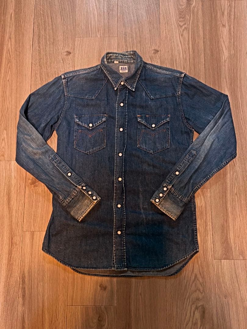希少】90s 日本製 MAVERICK デニムシャツ サイズ38 インディゴ - メルカリ
