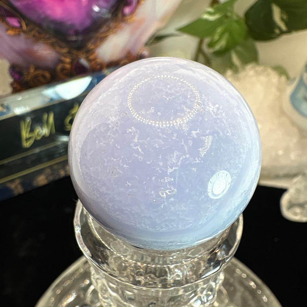 高品質 ブルーレースアゲートスフィアNo.2641 - メルカリ