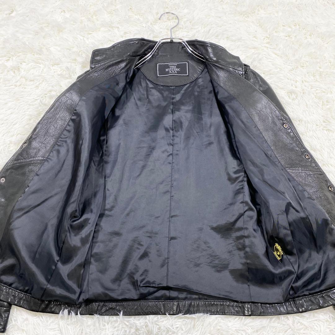 HYSTERIC GLAMOUR レザージャケット ベルト ボタン ラムレザー - メルカリ
